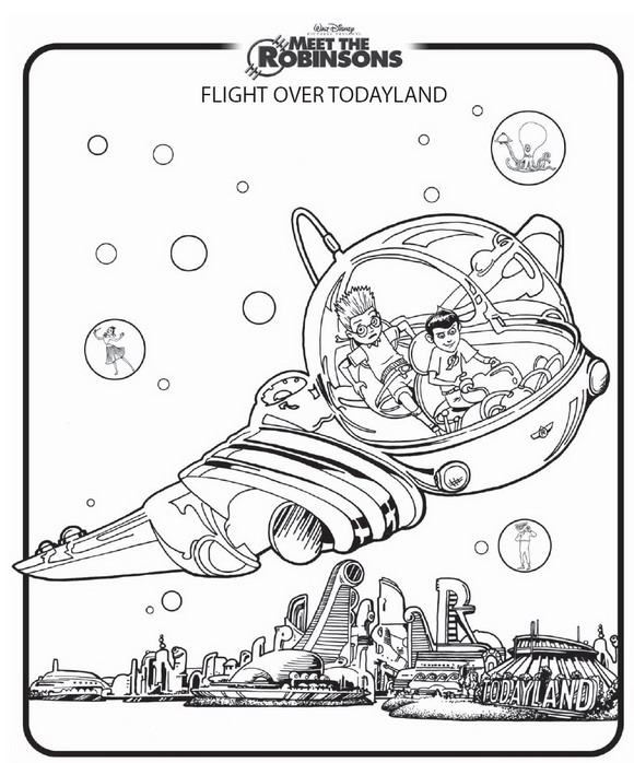 580x698 Coloring Page Meet The Robinsons