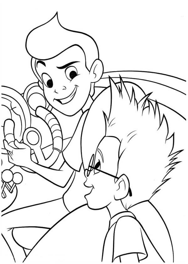 600x840 Lewis And Wilbur Trying Time Machine In Meet The Robinsons
