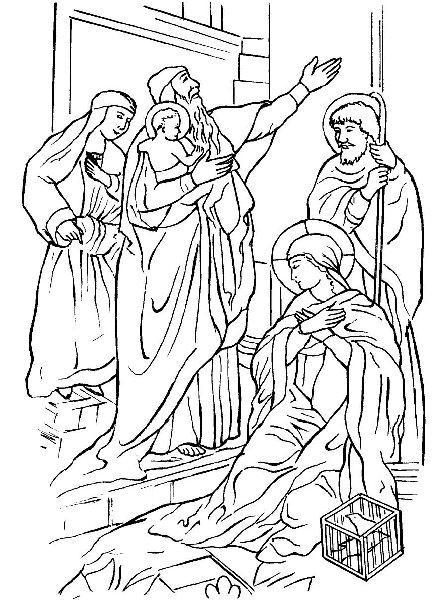886x1207 New Coloring Pages For Bible Story About Simon And Anna Meeting