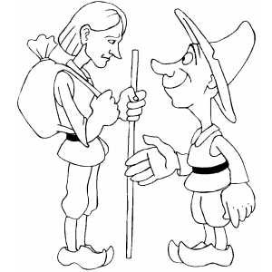 300x300 Boy Meeting Dwarf Coloring Page