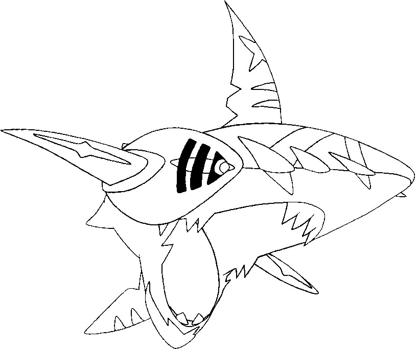 820x683 Coloring Page Mega Evolved Pokemon Mega Sharpedo 319 319