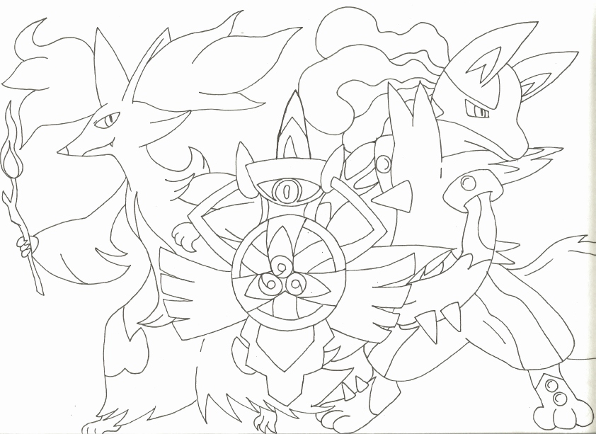 842x613 Mega Lucario Coloring Page Image Image Result For Pokemon Lucario