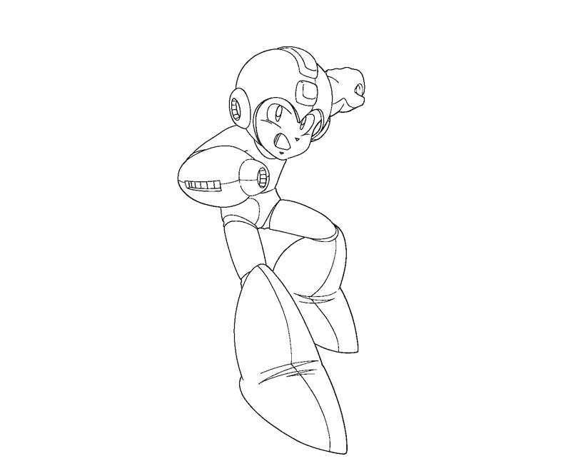 800x667 6 Mega Man Coloring Page