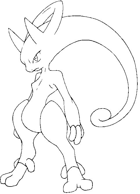 Mega Mewtwo Coloring Pages
