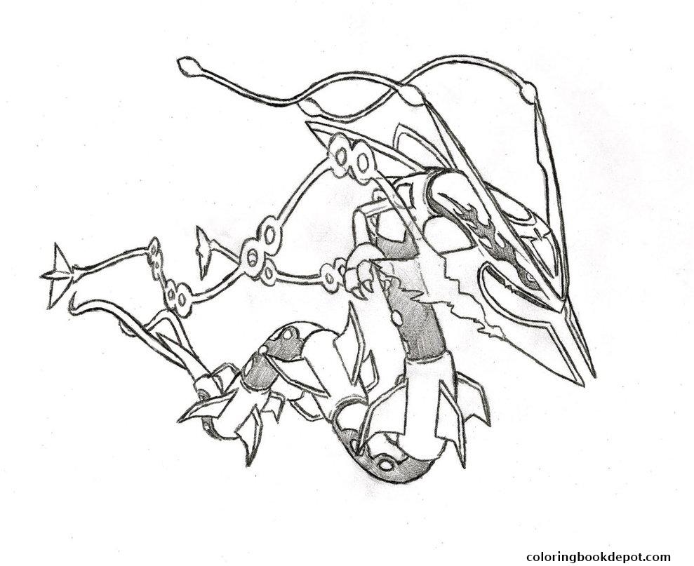 989x807 Pokemon Mega Rayquaza 6 Coloring Pages