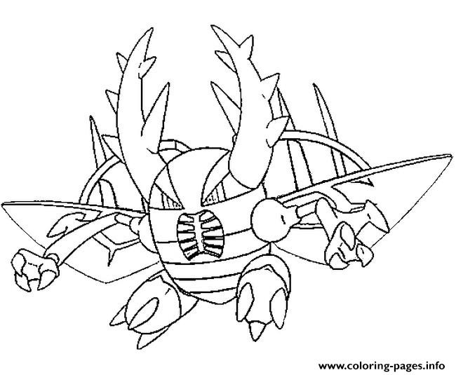650x535 Mega Evolved Pokemon Mega Pinsir Coloring Pages Printable