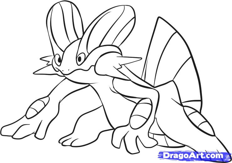 741x522 Mega Swampert Coloring Pages