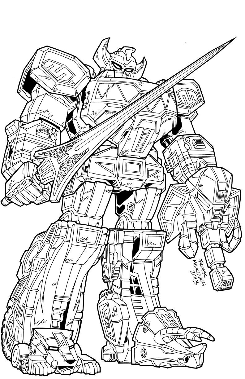 792x1223 Megazord Coloring Pages Power Rangers Arilitv Com Lively Mosm