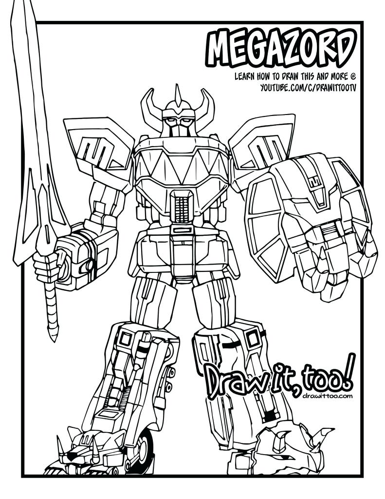 791x1024 Megazord Coloring Pages Megazord Coloring
