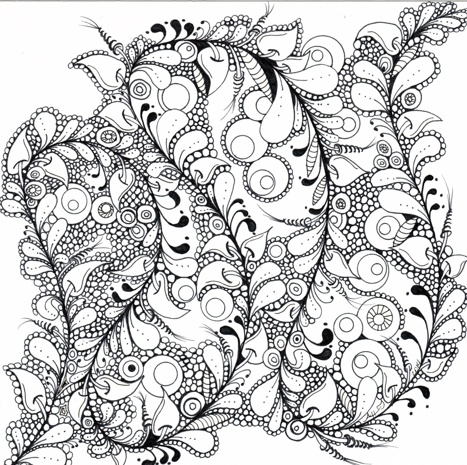1600x1592 Mehndi Coloring Page