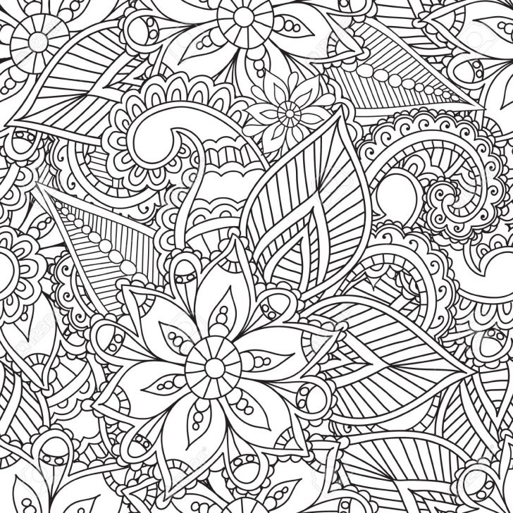 728x728 Mehndi Coloring Pages