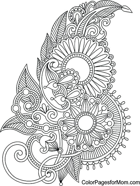 576x760 Coloring Mehndi Coloring Pages Pdf