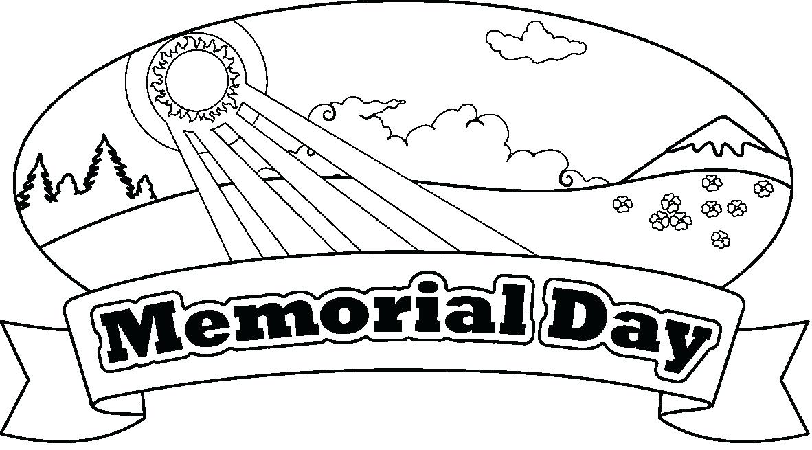 1182x655 Happy Memorial Day Coloring Sheets Pages For Preschoolers