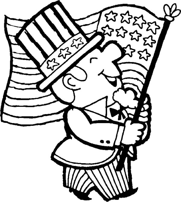 600x671 Cartoon Of Memorial Day Coloring Page