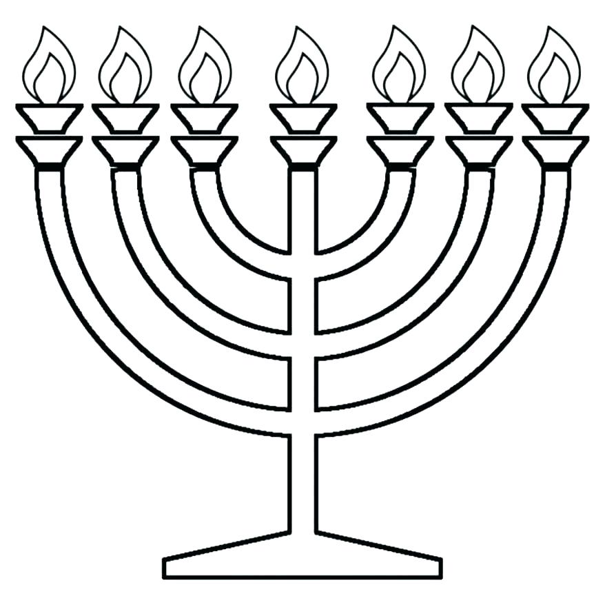 878x878 Menorah Coloring Pages Menorah Coloring Page S S Menorah Coloring