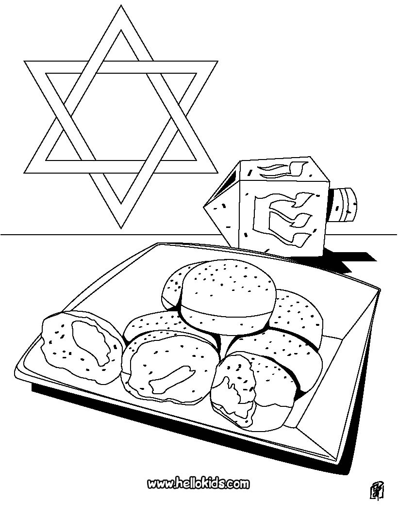 820x1060 Menorah Coloring Pages