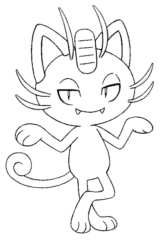 550x825 Coloring Page Pokemon Alola Forms Alolan Meowth 11
