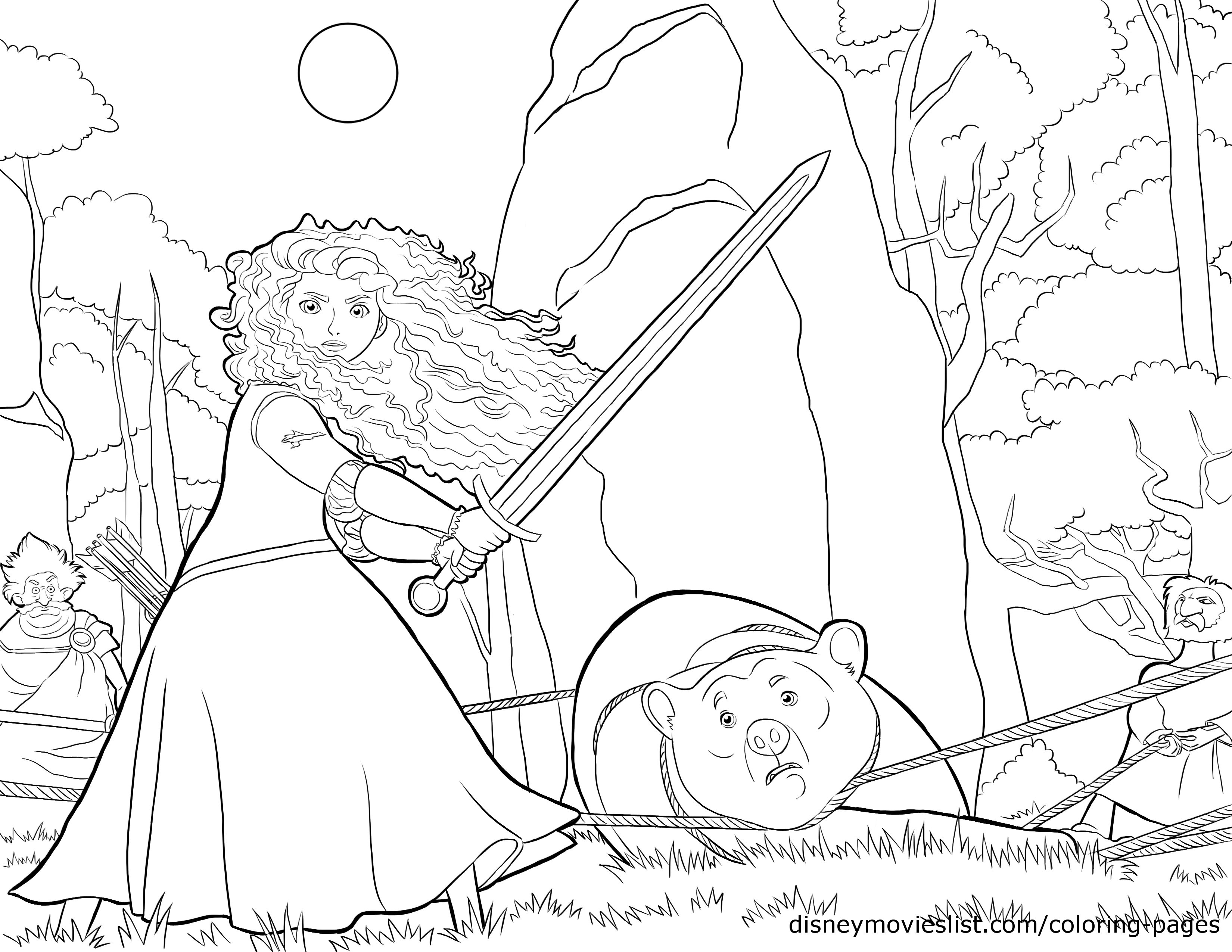3300x2550 Brave Merida Coloring Pages