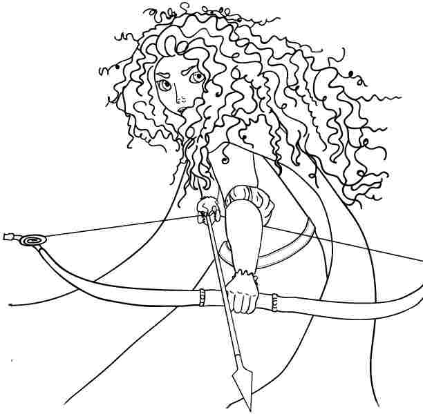 612x600 Brave Disney Princess Coloring Pages