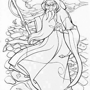 300x300 Wizard Coloring Pages Printable