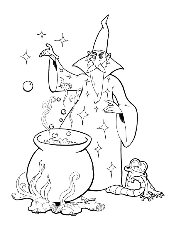 576x782 Bbc Merlin Coloring Pages