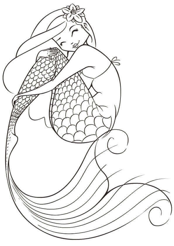 595x842 30 Stunning Mermaid Coloring Pages