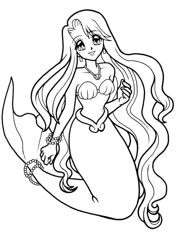 600x800 Mermaid Coloring Pages