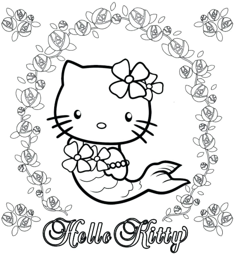 953x1024 Hello Kitty Mermaid Coloring Pages 53 With Hello Kitty Mermaid