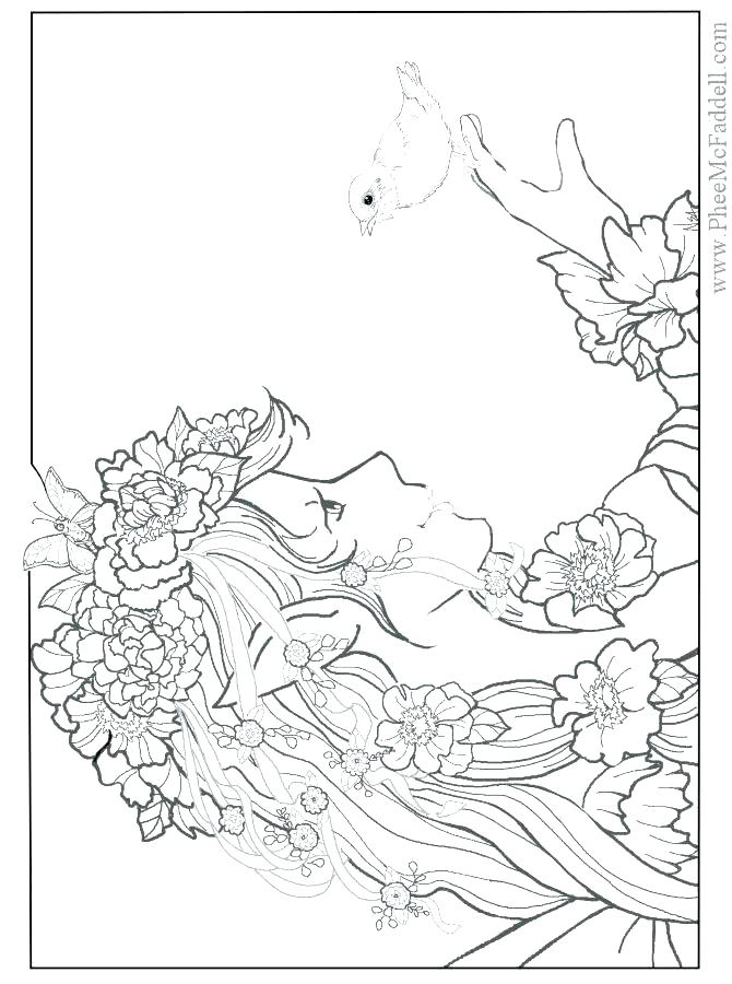 670x900 Mermaid Coloring Pages For Adults Pencari.co