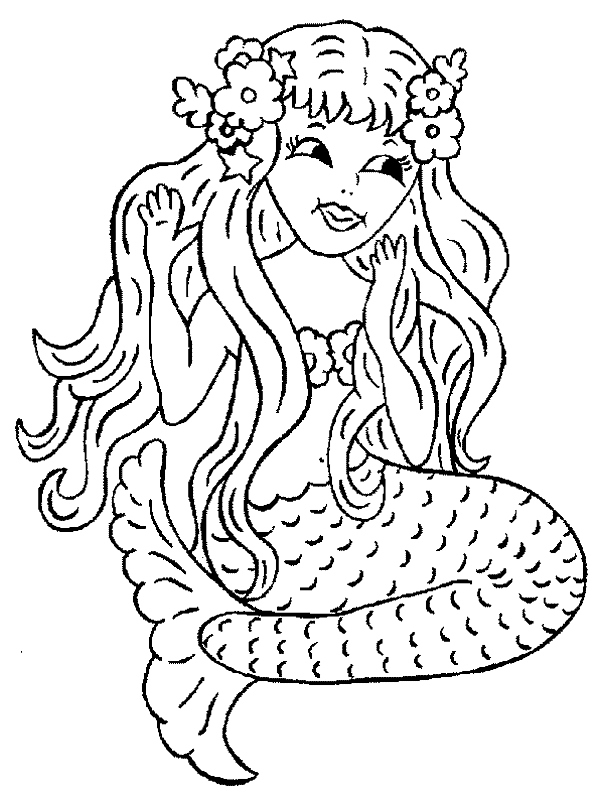 Mermaid Coloring Pages For Kids