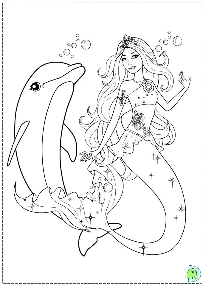 691x960 Mermaid Color Page Barbie Mermaid Coloring Pages Printable Little