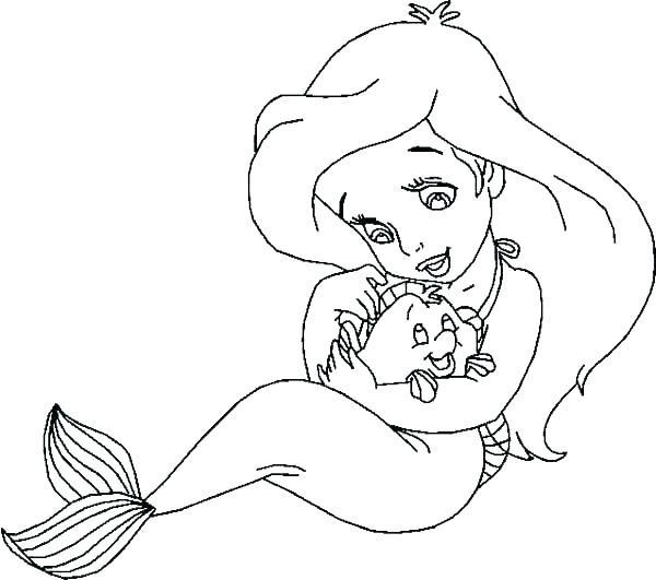 600x531 Mermaid For Coloring Little Mermaid Coloring Pages Mermaid