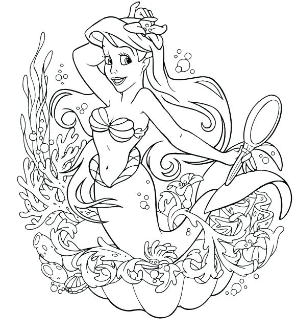 580x651 Princess Mermaid Coloring Pages Coloring Page Coloring Pages
