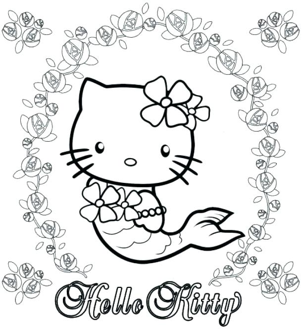 618x664 What Color Is Hello Kitty Unique Hello Kitty Mermaid Coloring
