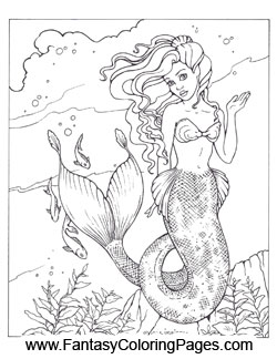 Mermaid Coloring Pages Realistic