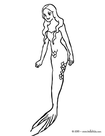 364x470 Mermaid Coloring Pages