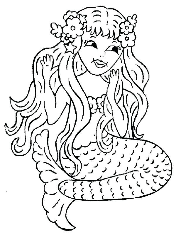 600x800 Mermaid Coloring Pages Printable Free Printable Mermaid Coloring