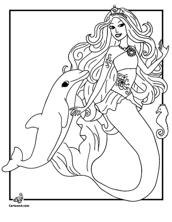 707x909 Unique Mermaid Coloring Pages To Print 45 In Line Drawings