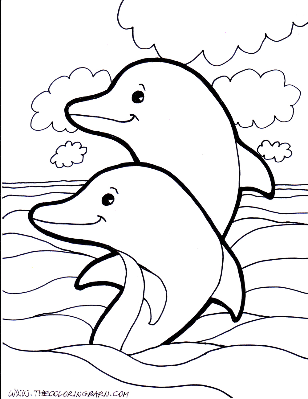Mermaid Dolphin Coloring Pages