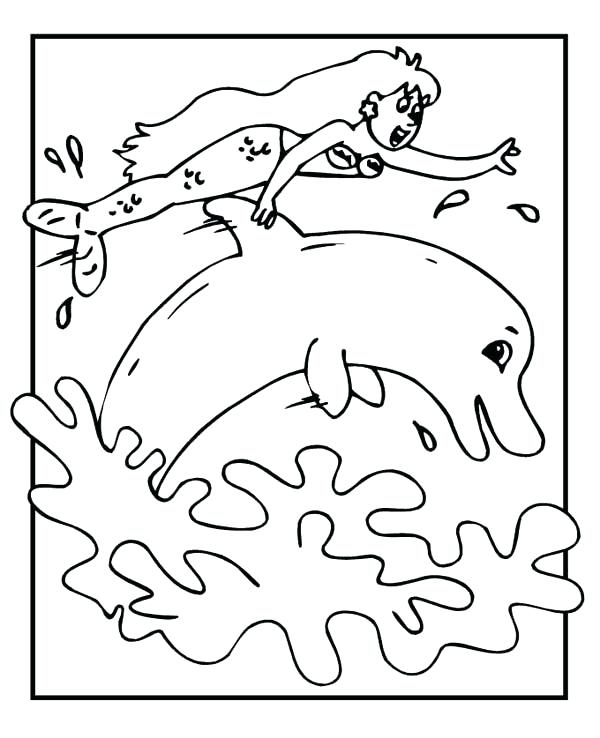 600x738 Dolphin Coloring Pages Printable Beauty Mermaid Dolphin Coloring