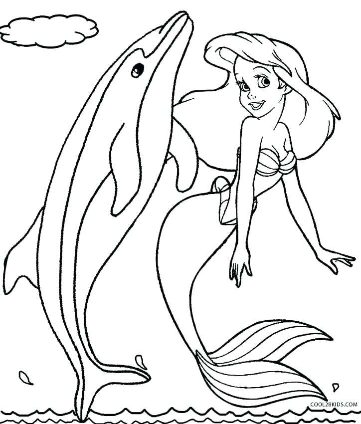 724x850 Mermaid And Dolphin Coloring Pages Dolphin Color Pages Mermaid