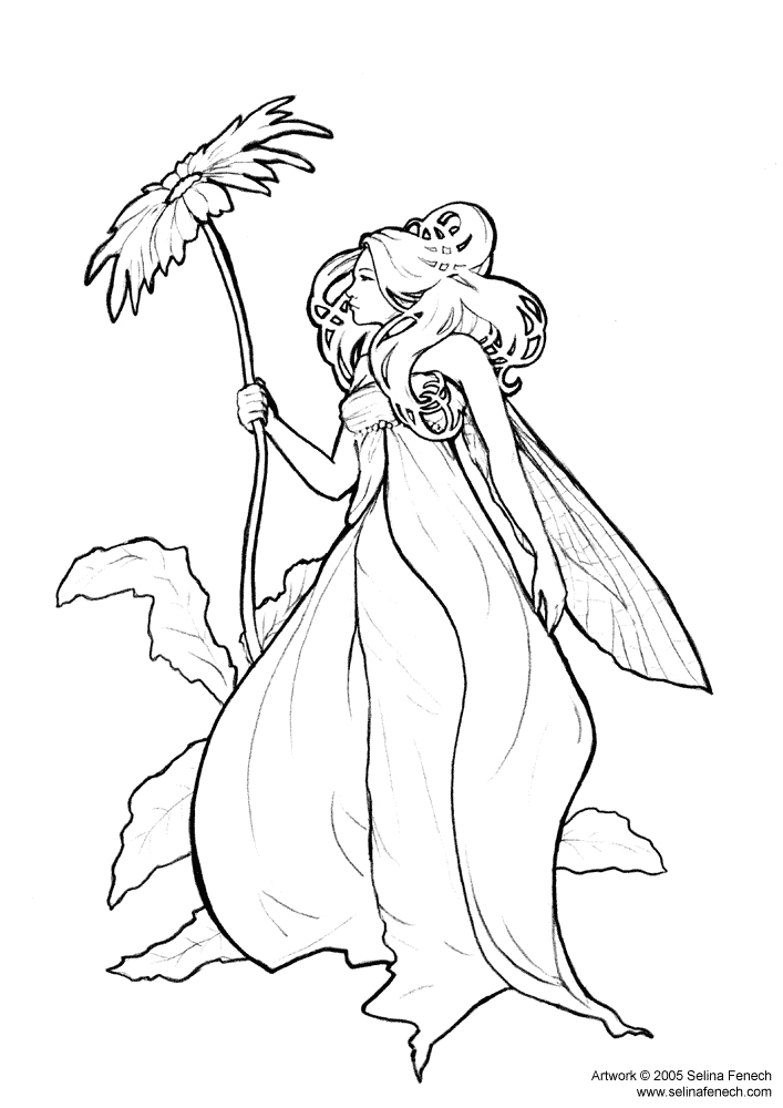 707x1000 Fairy Coloring Pages Awesome Enchanted Designs Fairy Amp Mermaid