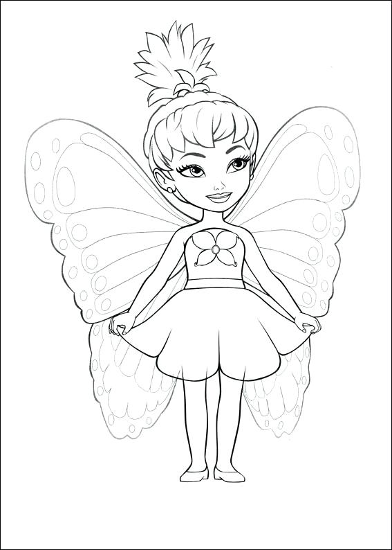 567x794 Mermaid Fairy Princess Coloring Pages Barbie 4 Children Drawing