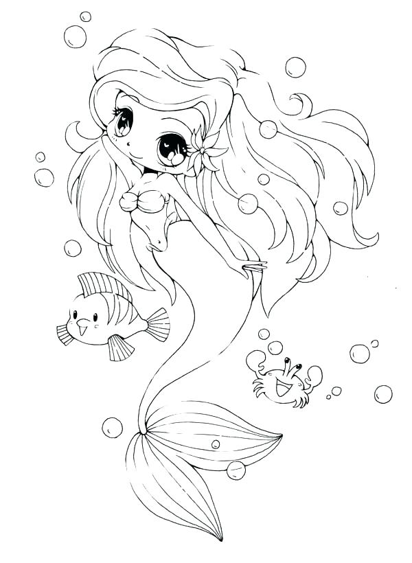 Mermaid Girl Coloring Pages