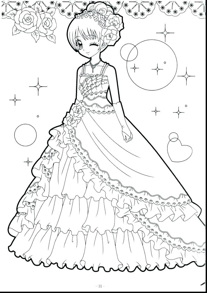 687x970 Coloring Pages Anime Cute Girl Colouring Pages Anime Coloring