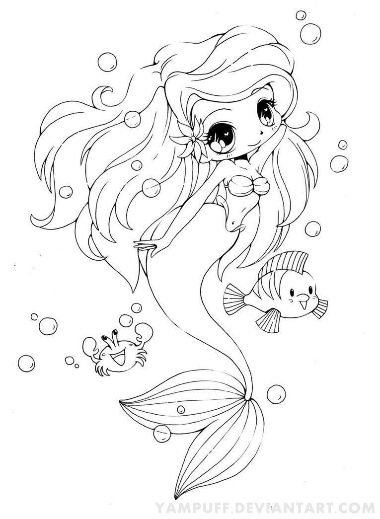 765x1045 Cool Ariel The Little Mermaid Chibi By Yampuff