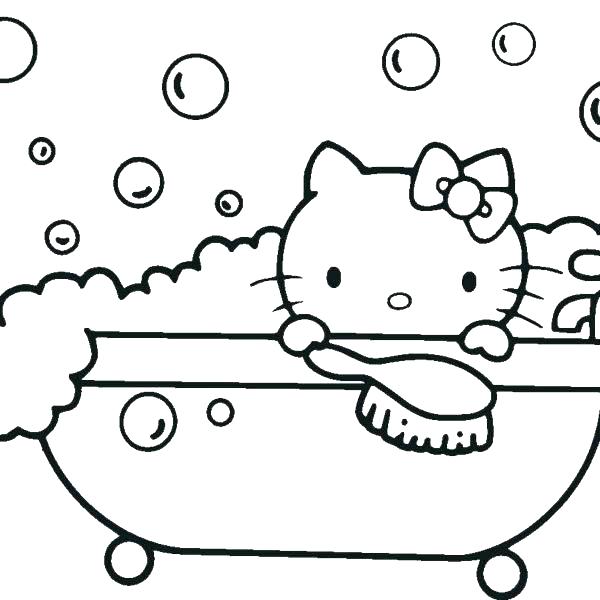 600x600 Hello Kitty Mermaid Coloring Pages Hello Kitty Coloring Pages