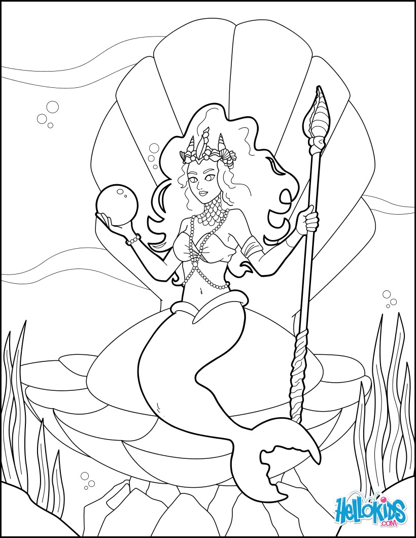 820x1060 Mermaid Princess Coloring Page. More Original And Princess