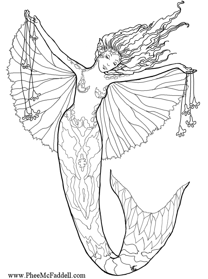 670x900 Mermaid Fairy Coloring Pages Mermaid Princess Fairy Coloring Page