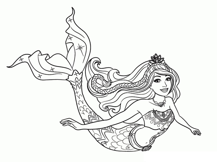 750x559 Mermaid Princess Coloring Pages